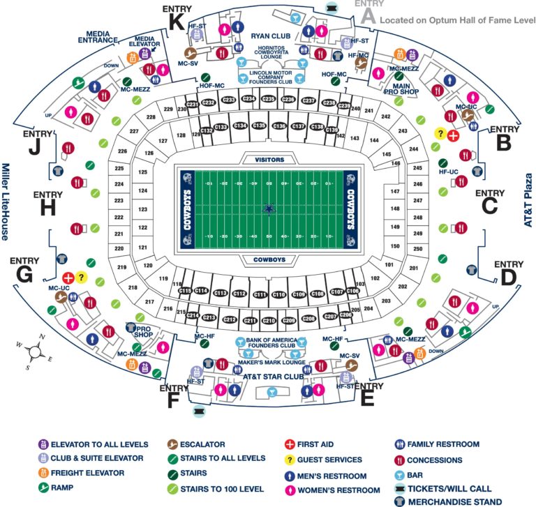 att_stadium_main_concourse_map | AT&T Stadium